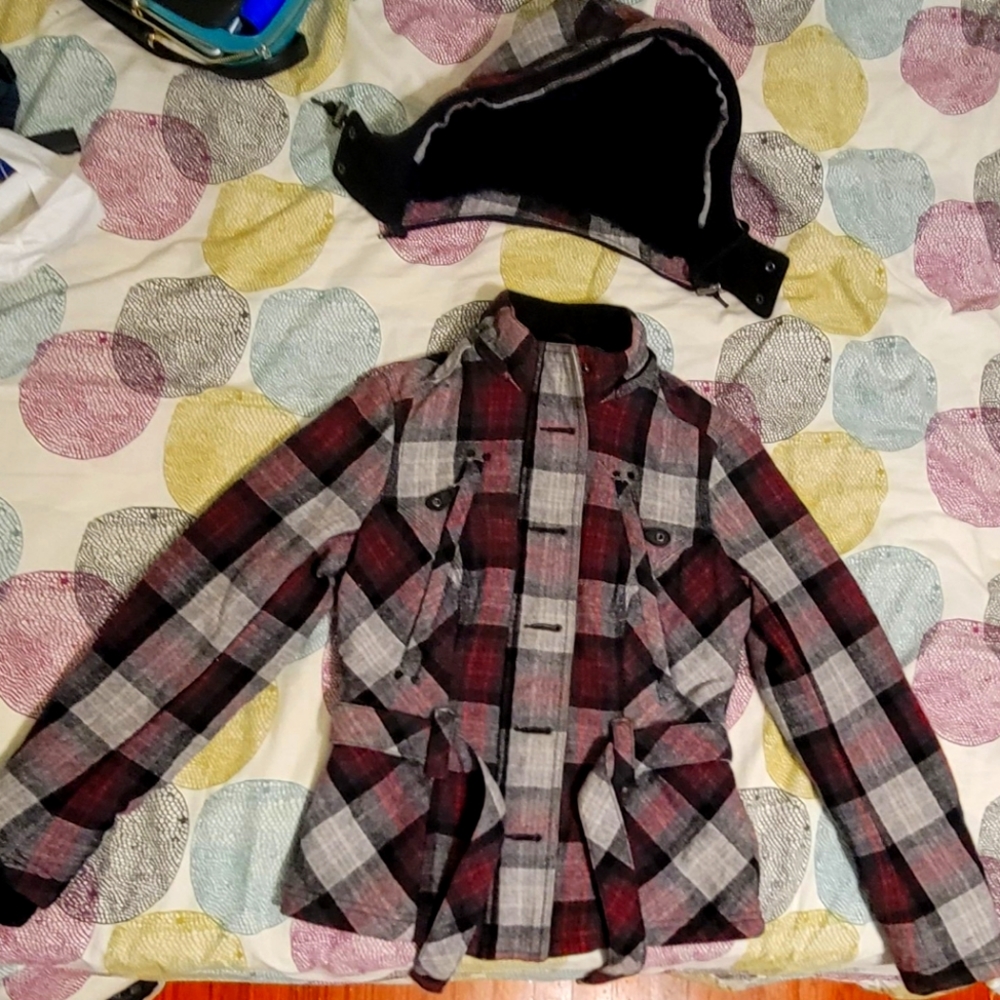 T5S 555Soul Triple 5 Soul Womans Plaid Winter Coat